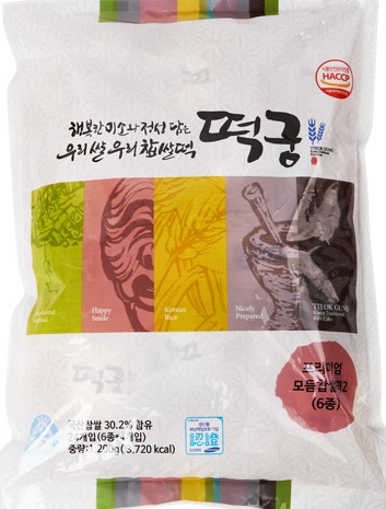 떡궁 모듬 찹쌀떡2 (50gx24개입/개별포장)1.2kg(구성:딸기,호박,흑미,감귤,바나나,흰거)